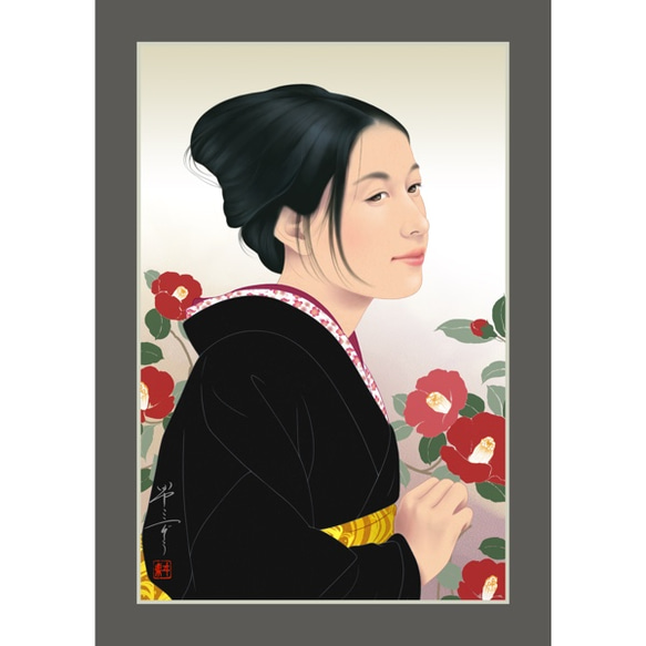 恋紅（美人画・A2サイズ） 恋紅（美人画・A2サイズ） 絵画 美しき艶めき 通販 3881466