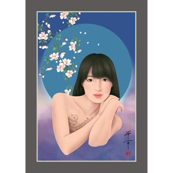 夢宵桜（美人画・A2サイズ） 夢宵桜（美人画・A2サイズ） 絵画 美しき艶めき 通販 3886180｜Creema
