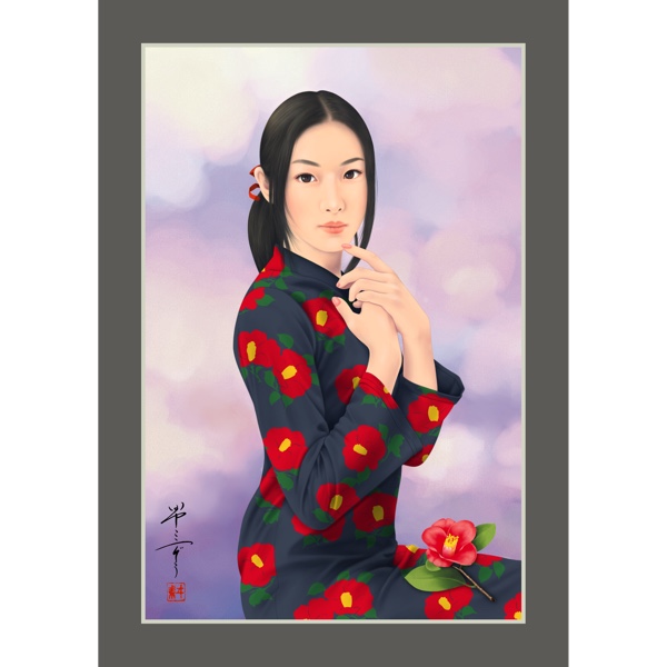 人気新品 夕化粧（美人画・A2サイズ） 絵画