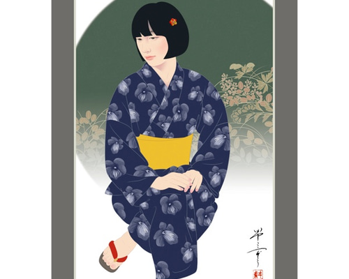 秋草（美人画・A2サイズ） 秋草（美人画・A2サイズ） 絵画 美しき艶めき 通販 4631821｜Creema
