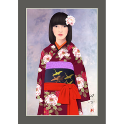 まり（美人画・A2サイズ） まり（美人画・A2サイズ） 絵画 美しき艶めき 通販 6743417
