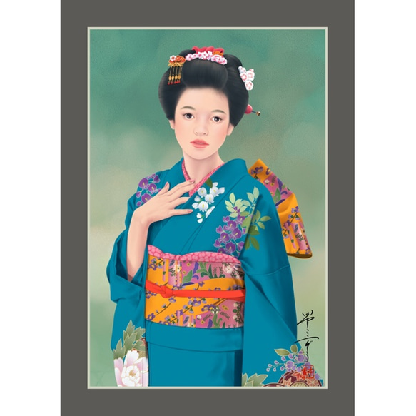 まり（美人画・A2サイズ） まり（美人画・A2サイズ） 絵画 美しき艶めき 通販 6743417