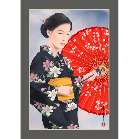 菖蒲（美人画・A2サイズ） 菖蒲（美人画・A2サイズ） 絵画 美しき艶めき 通販 9671458