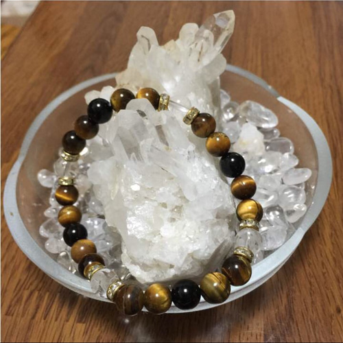 四方を司る四神に守られ幸運をつかむ/ 水晶四神・3色タイガーアイ/パワーストーン 四方を司る四神に守られ幸運をつかむ/ 水晶四神・3色