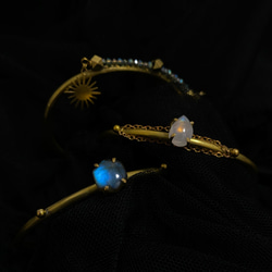 切面玻璃珠黃銅手鐲 Under the moonlight bracelet #LUNALUNAisdreaming 第3張的照片