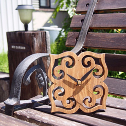 木の時計　アイヌシリキ-150ミリ　タモ 2枚目の画像