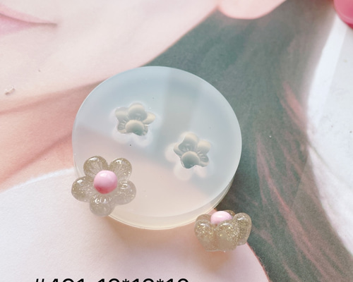 シリコンモールド #491 5弁花No.13 レジン・樹脂 TutuPiggyParts 通販