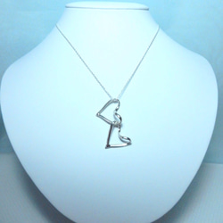 知恵の輪　ハートペンダント　シルバー　-Puzzle ring, heart pendant- 3枚目の画像