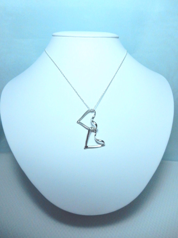 知恵の輪　ハートペンダント　シルバー　-Puzzle ring, heart pendant- 3枚目の画像
