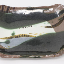佐藤　洋子　作　たのしさや角大皿　(s53-05) 1枚目の画像