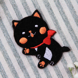 神秘俏麗小黑喵自黏繡布貼-寶貝喵喵系列 第2張的照片