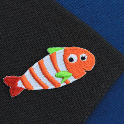 ゼブラピエロの魚の刺繍布の自己接着ステッカー - オーシャンシリーズ 2枚目の画像