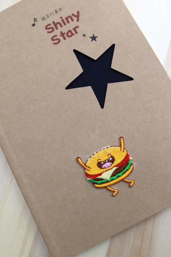ハッピー刺繍布ハンバーガーの自己接着ステッカー - ハッピーファーストフードシリーズ 3枚目の画像