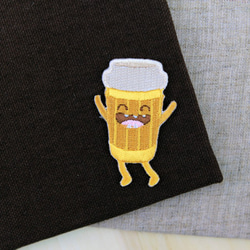 快樂黑咖啡自黏繡布貼-歡樂速食系列 第1張的照片