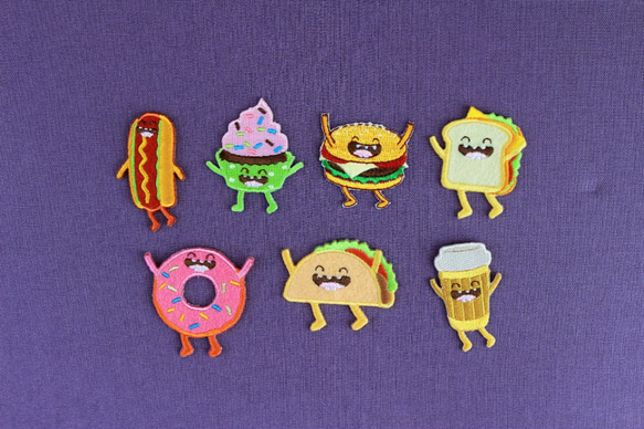 大笑墨西哥餅自黏繡布貼-歡樂速食系列 第3張的照片