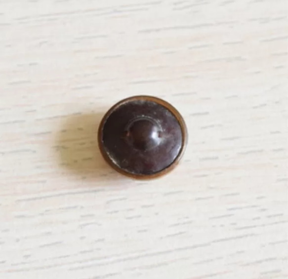 【France import】ブラウンゴールド インポートボタン (2個) 3枚目の画像