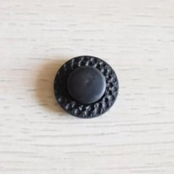 【France Vintage】ブラック ビンテージボタン (2個) 2枚目の画像