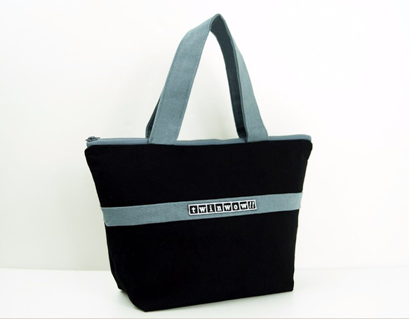 twinwow - 優美典雅 - 細緻質感手提包 - 時尚黑灰 第1張的照片