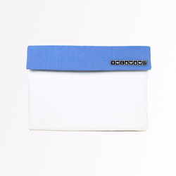 twinwow-ファッションノート-細心のテクスチャタブレットバッグ-ローズホワイトブルー 1枚目の画像