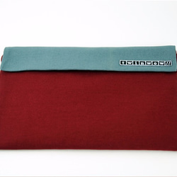 Twinwow  - ファッションノート - 上質フラットバッグ - 栗色赤 3枚目の画像