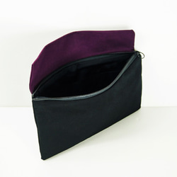 twinwow - 時尚筆記 - 細緻質感平板包 - 時尚黑紫 第2張的照片
