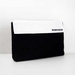 13吋ノートパソコン用ファイルブリーフケース - ファッション白黒 1枚目の画像