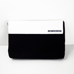 13吋ノートパソコン用ファイルブリーフケース - ファッション白黒 3枚目の画像