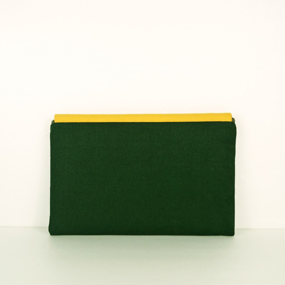 twinwow - 時尚筆記 - 細緻質感平板包 - 杉綠黃 第2張的照片