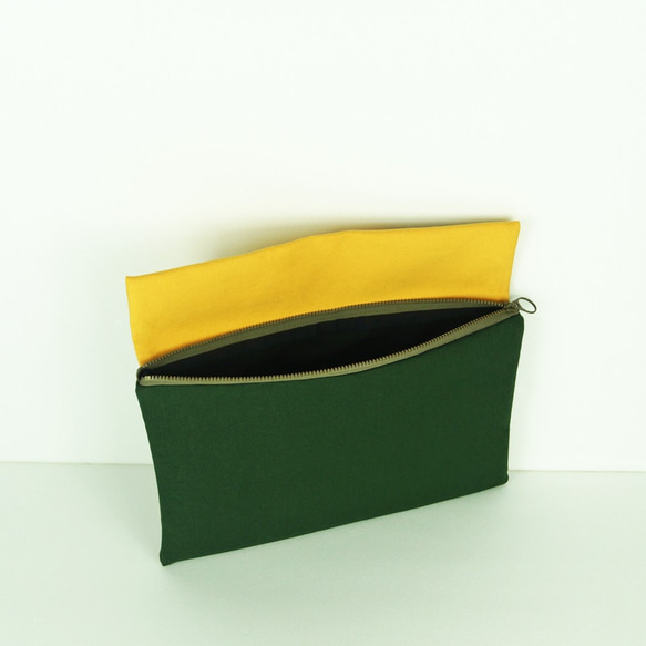 twinwow - 時尚筆記 - 細緻質感平板包 - 杉綠黃 第3張的照片