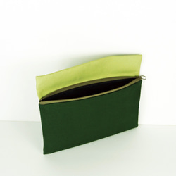 twinwow - 時尚筆記 - 細緻質感平板包 - 杉果綠 第3張的照片