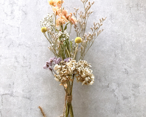 リース かすみ草 ドライフラワー スワッグ ブーケ リースブーケ ドライ