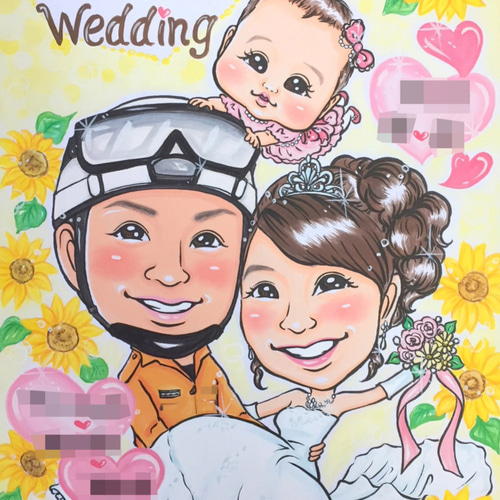 可愛く似せて描きます♡似顔絵♡ウェルカムボード♡オーダー 