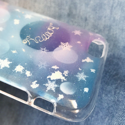 Snow crystal ネームオーダー iPhone case 3枚目の画像
