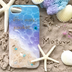 ルミナス♦︎Private Beach〜メッセージ〜♦︎ スマホケース　OPPO iPhone15 全機種対応 1枚目の画像