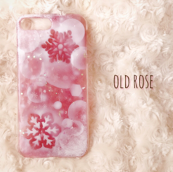old rose OR vintage turquoise♦︎Fluffy♦︎スマホケース　iPhone15 4枚目の画像