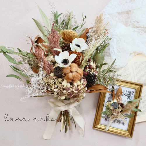 再入荷！人気！】アネモネのドライフラワー アンティークウェディング  