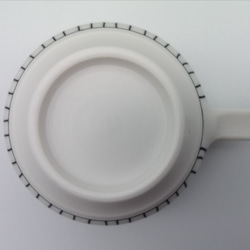 黒線紋カップ　【磁器】　チャイ、コーヒー、紅茶、等にマグカップ！ 5枚目の画像