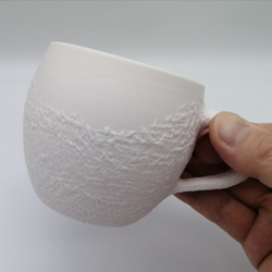 白磁カップ　暮雪【磁器】　チャイ、コーヒー、紅茶、等にマグカップ！ 2枚目の画像