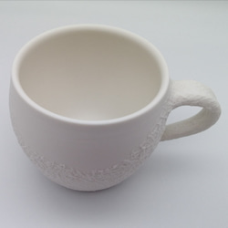 白磁カップ　暮雪【磁器】　チャイ、コーヒー、紅茶、等にマグカップ！ 3枚目の画像
