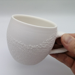 白磁カップ　暮雪【磁器】　チャイ、コーヒー、紅茶、等にマグカップ！ 8枚目の画像