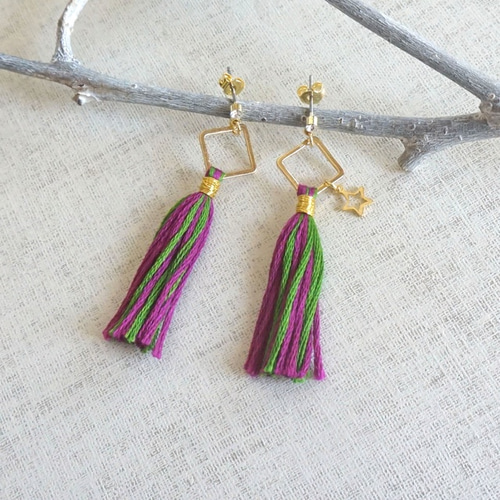 オリジナルタッセルピアス「noble」 ピアス（スタッド・一粒） ayaka