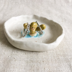 セラミック装飾皿 - サボテン喜び 2枚目の画像