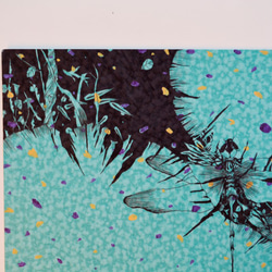 ダフネHCシェントンボ昆虫蓮の葉和風手描きイラスト 3枚目の画像