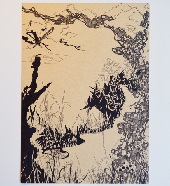 Daphne H.C. Shen 流動 花草 植物 故事 女人 獨特原創 手繪插畫 第2張的照片