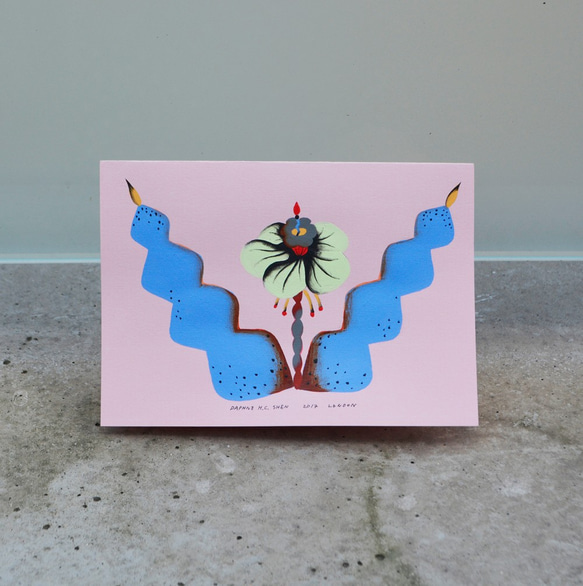 Daphne H.C. Shen 英國倫敦 復古 粉紅 花朵 手繪卡片 畢業禮物首選 插畫 壓克力原創作品 第1張的照片