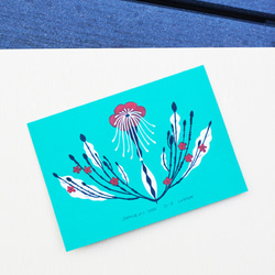 Daphne H.C. Shen 英國倫敦 復古 日式風格 花草 葉子 特製禮物 手繪卡片 插畫 壓克力客製化作品 第1張的照片
