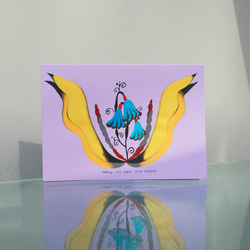 Daphne H.C. Shen 英國倫敦 復古 浪漫 紫底 花草 抽象 手繪 畢業禮物 插畫 壓克力原創作品 第2張的照片