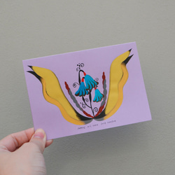 Daphne H.C. Shen 英國倫敦 復古 浪漫 紫底 花草 抽象 手繪 畢業禮物 插畫 壓克力原創作品 第3張的照片