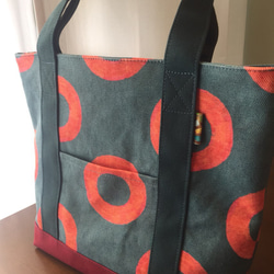 sakana tote bag < S > DONUTS 帆布トートバッグ 1枚目の画像