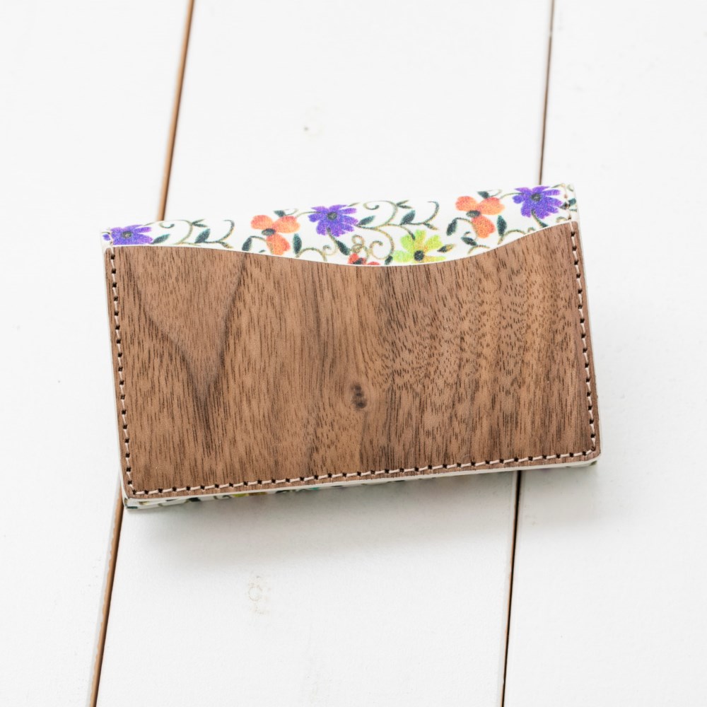 REAL WOOD Fシリーズ　カードケース　アイボリー